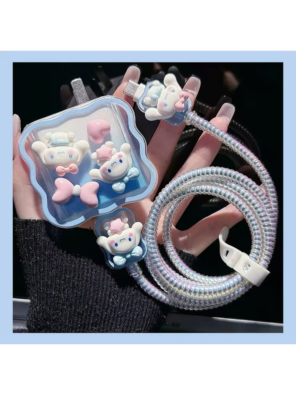 Cute 3D Dogs iPhone Charger Cover Cable Protectors P40